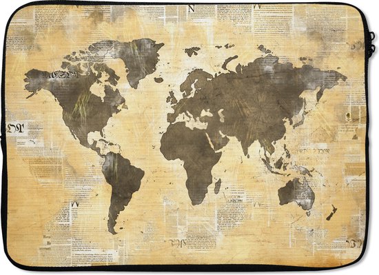 Laptophoes 14 inch - XV Sleeve - Zwart Marmer