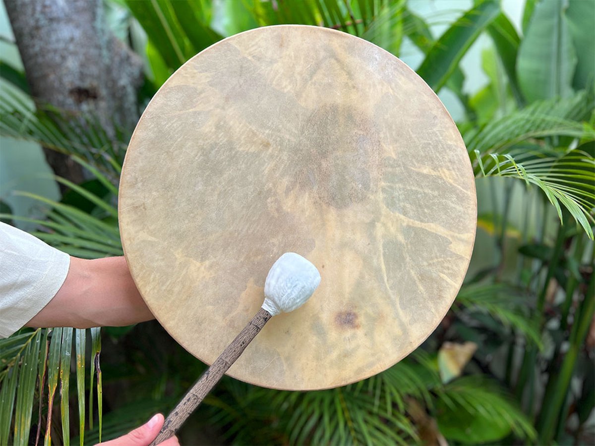 LIDAH® Sjamanendrum - 50cm Traditional Rawhide - Sjamaanse Shaman Drum - Sjamanen Percussie voor Volwassenen - Spirituele Sjamaan Trommel