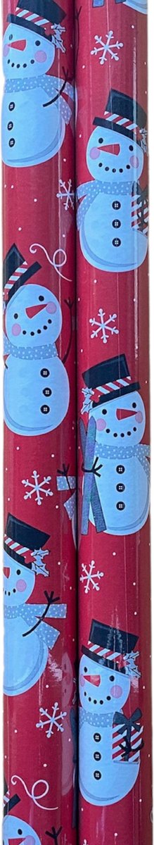 FESTIVE GIFTS Inpakpapier - Cadeaupapier - 200 x 70cm - 2 rollen - Kerst - Luxe Cadeauverpakking - Kleurrijk