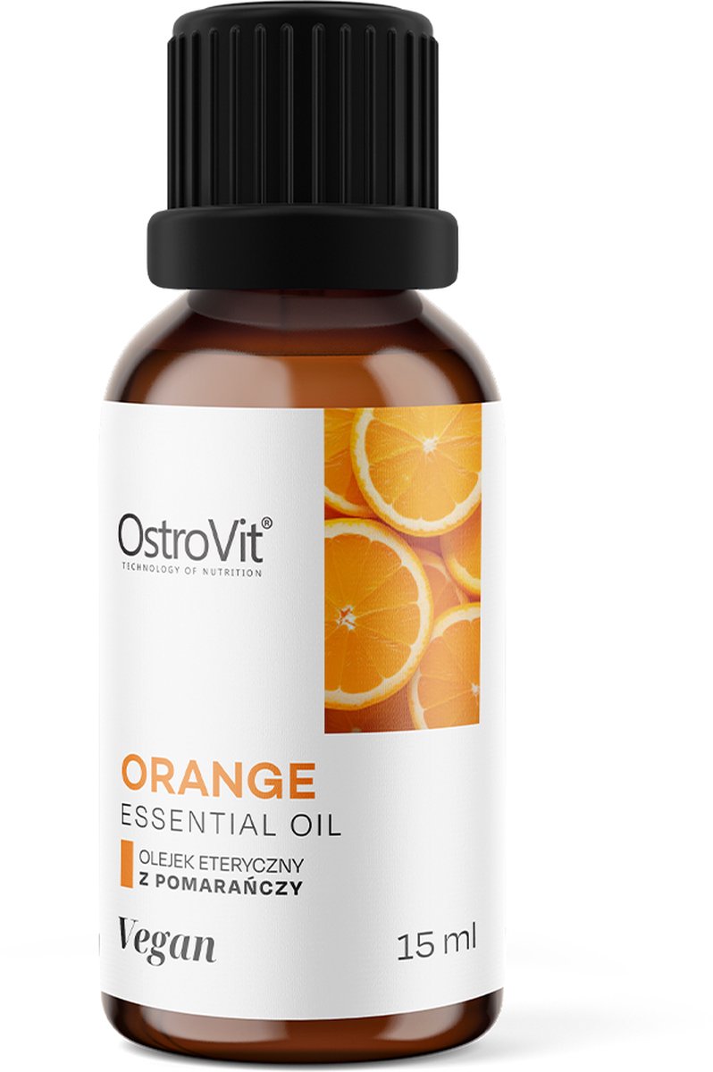 Goedkoopste OstroVit Orange Essential Oil 15 ml - Sinaasappel Essentiële Olie - 15 ml - VEGAN - Geschikt voor Consumeren, baden, massage, sauna, aromatisatie en Aromatherapie!