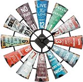 AMS W9531 - Wandklok - Analoog - Metaal - Gedrukte wijzerplaat - Multikleur