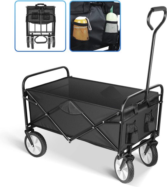 Opvouwbare tuinwagen - 200 pond capaciteit - zwart van MacSports — afbeelding 4