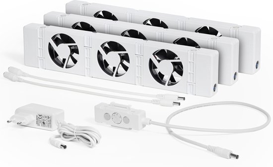 SpeedComfort Radiator Ventilator Trio set – Past op elke radiator & Makkelijk te installeren - Energie besparen door betere warmteverdeling