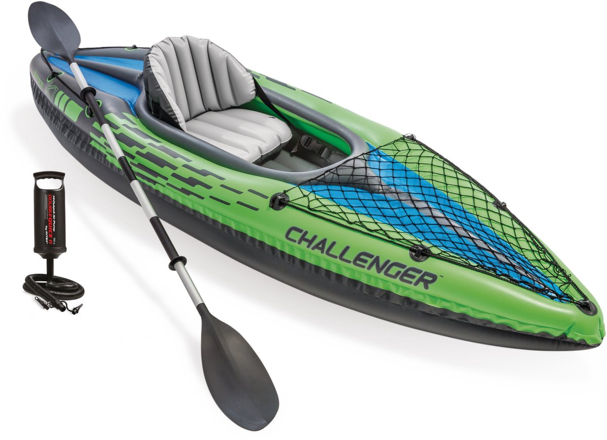 Intex Challenger K1 Kayak - 274 x 76 x 33 cm - Inclusief