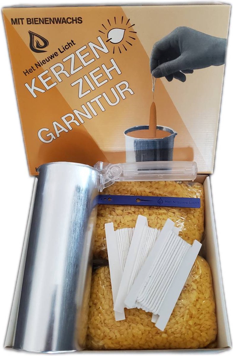 Het Nieuwe Licht ® Bijenwas kaarsen maken dompel set - Luxe geschenkverpakking
