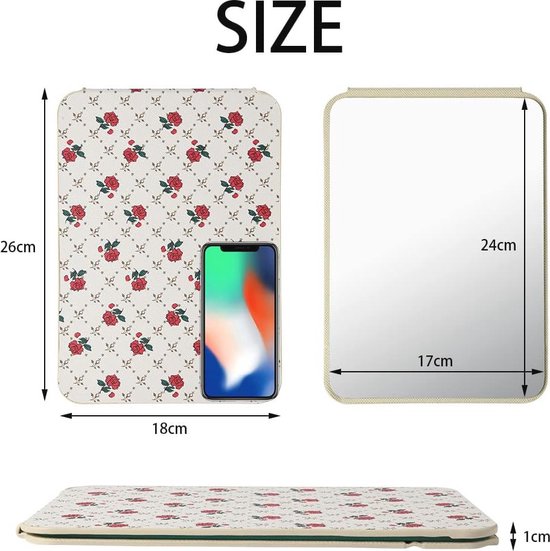 Feyarl Vintage make-upspiegel met standaard, draaibare make-upspiegel, 360 graden, ovaal spiegeloppervlak, cosmeticaspiegel voor tafel, badkamer en commode, brons