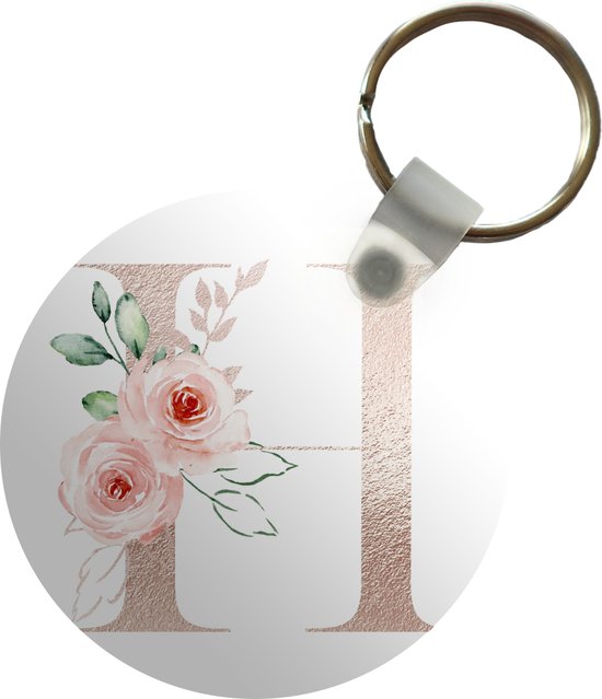 Sleutelhanger - H - Telefoonhoesje - Letters - Plastic - Rond - Uitdeelcadeautjes