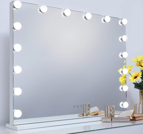 Fresum Lampe Maquillage LED Portable Ventouse – Intensité Variable 3 Températures – Lumière Du Jour Miroir