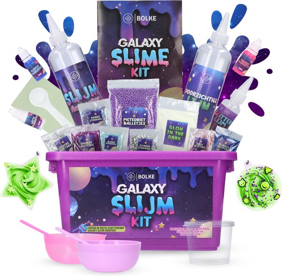 Bolke Slijm Maken Ruimte Speelgoed - Glow in the Dark Slime Pakket - Knutselen Kinderen - Sinterklaascadeau