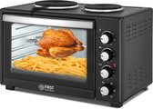 Bol.com TZS First Austria Vrijstaande Oven - Convectie Mini oven met kookplaten 3200W - max 230°C aanbieding