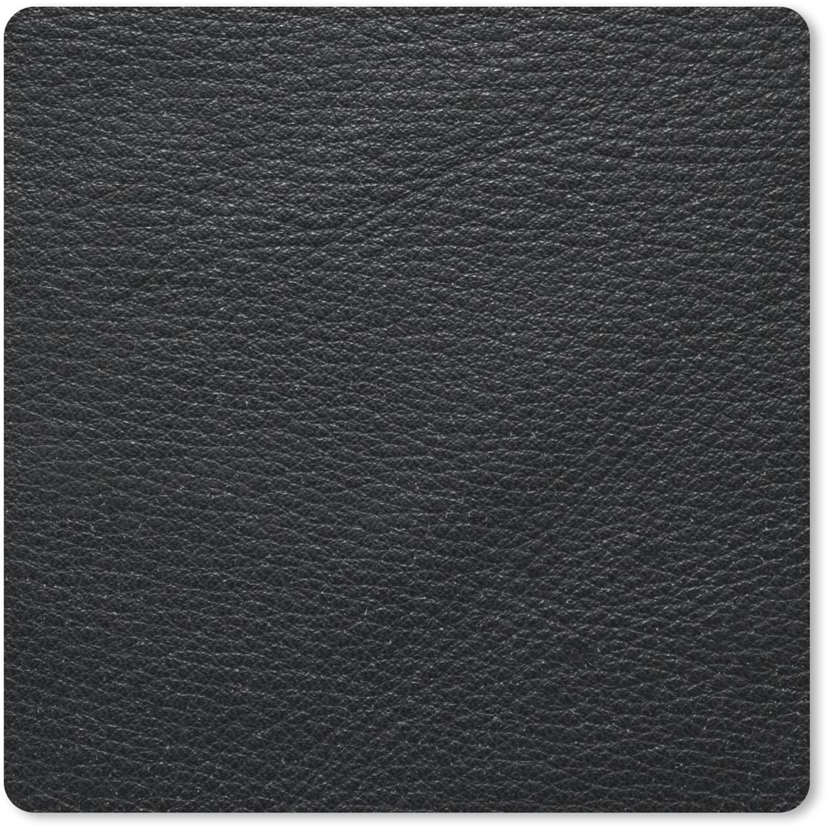 Muismat 30x30 cm - Mousepad Leer - Lederlook - Zwart - Grijs - Print - Muismatten