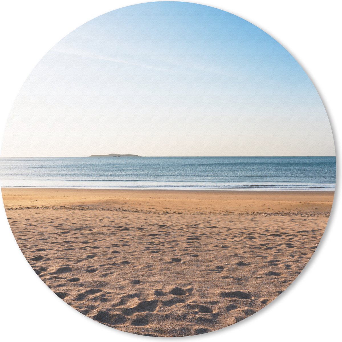 Muismat rond 30x30 cm - Mousepad Strand - Licht - Zomer - Ronde muismatten