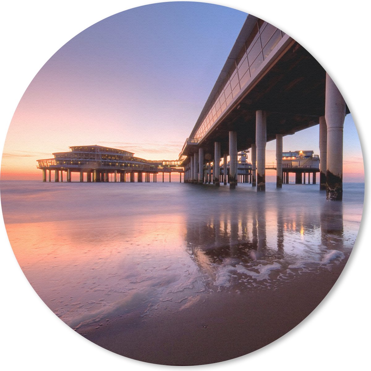 Muismat rond 30x30 cm - Mousepad Zee - Brug - Nederland - Ronde muismatten