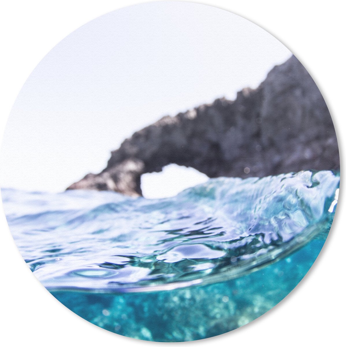 Muismat rond 50x50 cm - Mousepad Water - Golf - Zee - Ronde muismatten