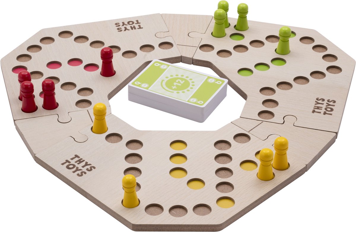 ThysToys Keezen Bordspel Connect Deluxe - Houten Keezenspel voor 3-6 spelers — afbeelding 7