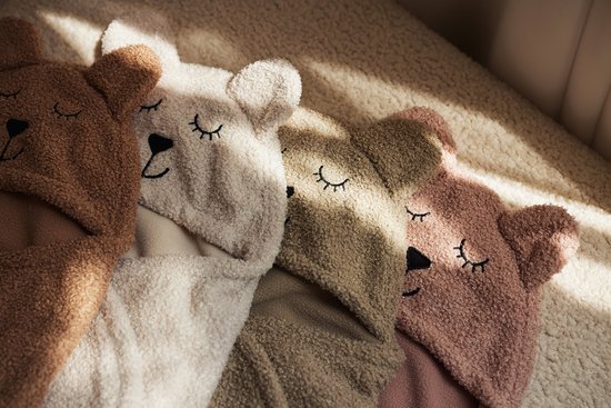 Jollein Wikkeldeken Bear Boucle Olive Green — afbeelding 4