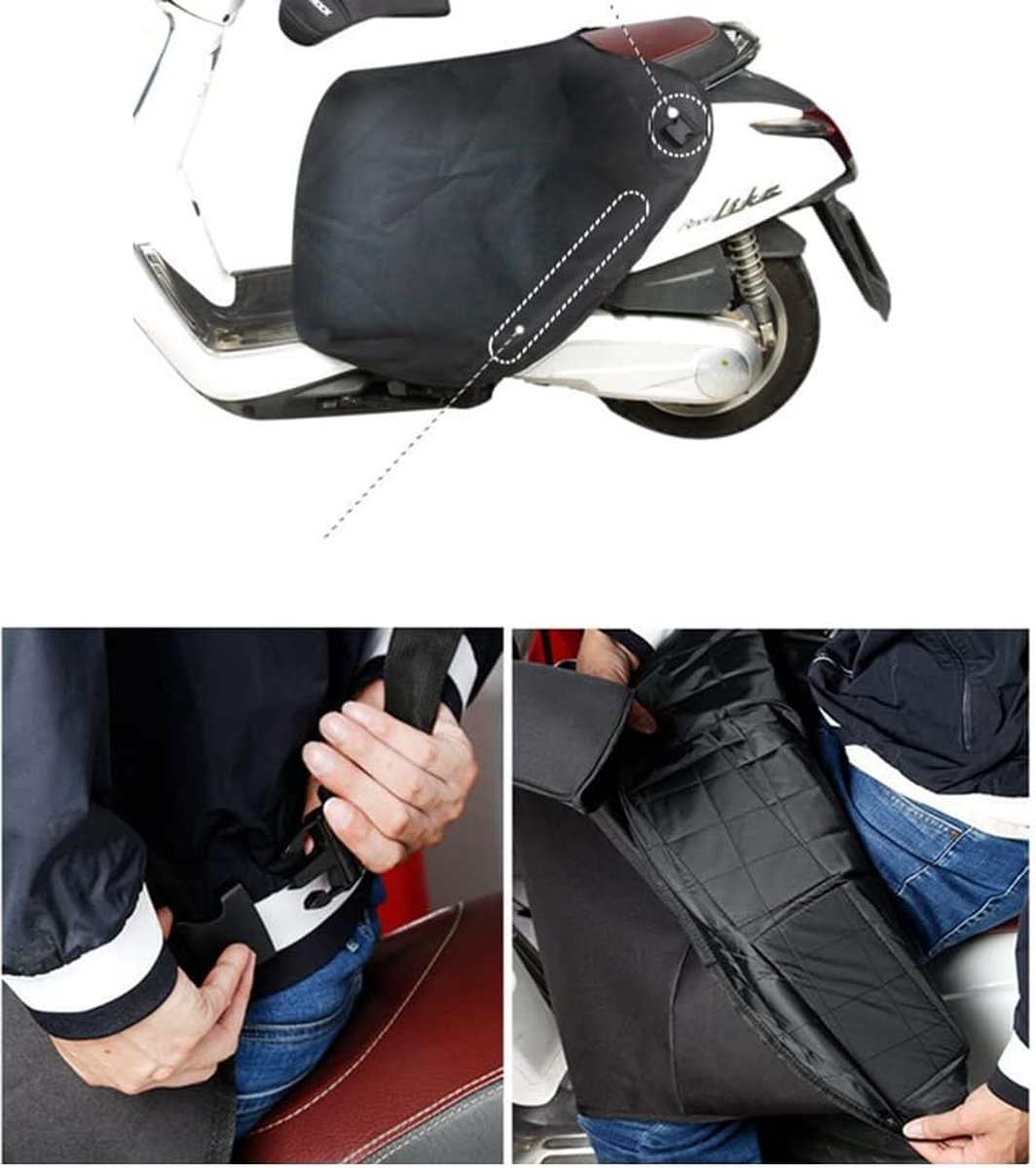 Beenkleed Universeel - Scooter Beenkleed - Beenwarmer - Waterdicht - Winddicht - Scooter Deken Winter - Been- en Regenbescherming Universeel voor Scooters - Fleece deken – foto 5