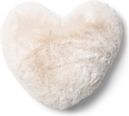 Rivièra Maison Arctic Fox Faux Fur Heart Pillow - Sierkussen