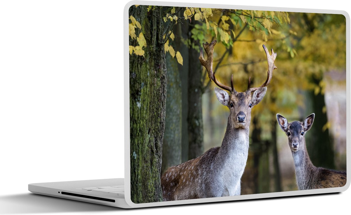 Laptop sticker - 14 inch - Hert - Dieren - Boom - 32x5x23x5cm - Laptopstickers - Laptop skin - Cover