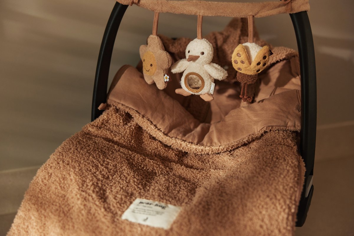 Jollein Voetenzak Boucle Biscuit – Autostoel & Kinderwagen thumbnail 3
