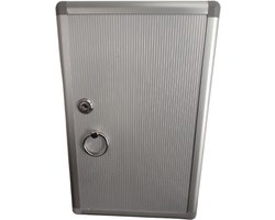 Boxus Sleutelbox - Sleutelkluis - Sleutelkast - Industrieel - Met 24 haken - Makkelijk op te hangen - Medicijnkastje - Verbandkast - Aluminium - Veilig afsluitbaar - H 32 x B 21 x D 5,4 cm