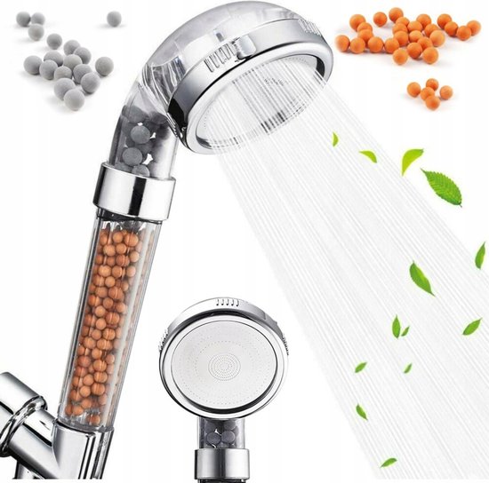 Gefilterde douchekop, 25 cm luxe regendouchekop, maakt hard water zachter, stevige douchekop verbetert de conditie van je huid en haar, geïntegreerd ontwerp van het douchekopfilter, chroom