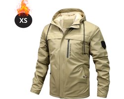 Livano Winterjas - Fleecejack Heren - Winter - Volwassen - Stijlvol - Met Capuchon - Kaki - XS