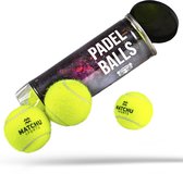 Matchu Sports - Padel ballen - 1 blik van 3 padelballen - 45% wol - Pro kwaliteit