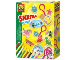 foto van SES - Krimpfolie - Sleutelhangers maken - inclusief kleurpotloden, hangers en lint - knutselpakket - Creatief - Knutselen
