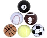 Unieke Fun Sport golfballen (set van 6), meerkleurig