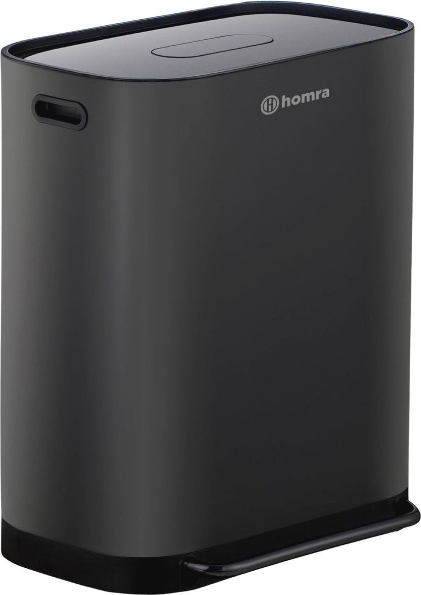 Goedkoopste Pedaalemmer met 2 vakken, 60l, geurfilter, Softclose, roestvrij staal, zwart