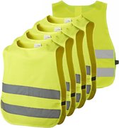Pro Plus Veiligheidsvesten - 20x - geel - kinderen - Reflecterende veiligheidshesjes