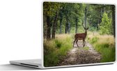 Laptop sticker - 17.3 inch - Bos - Hert - Bomen - 40x30cm - Laptopstickers - Laptop skin - Cover