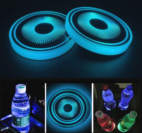 LED-licht bekerhouder Gloeiende onderzetter voor feest of beker Wijnflesonderzetter met veranderend LED-licht (geen batterij inbegrepen)  15