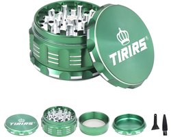 Premium kruidenmolen 3 inch - Aluminium kruidenmolen met stuifmeelvanger en accessoires