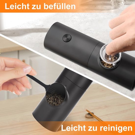 LARS NYSM zout en peper molen set van 2 handmatige met verstelbare keramische molen van grof naar fijn I Designer kruidenmolen set (Pine Green