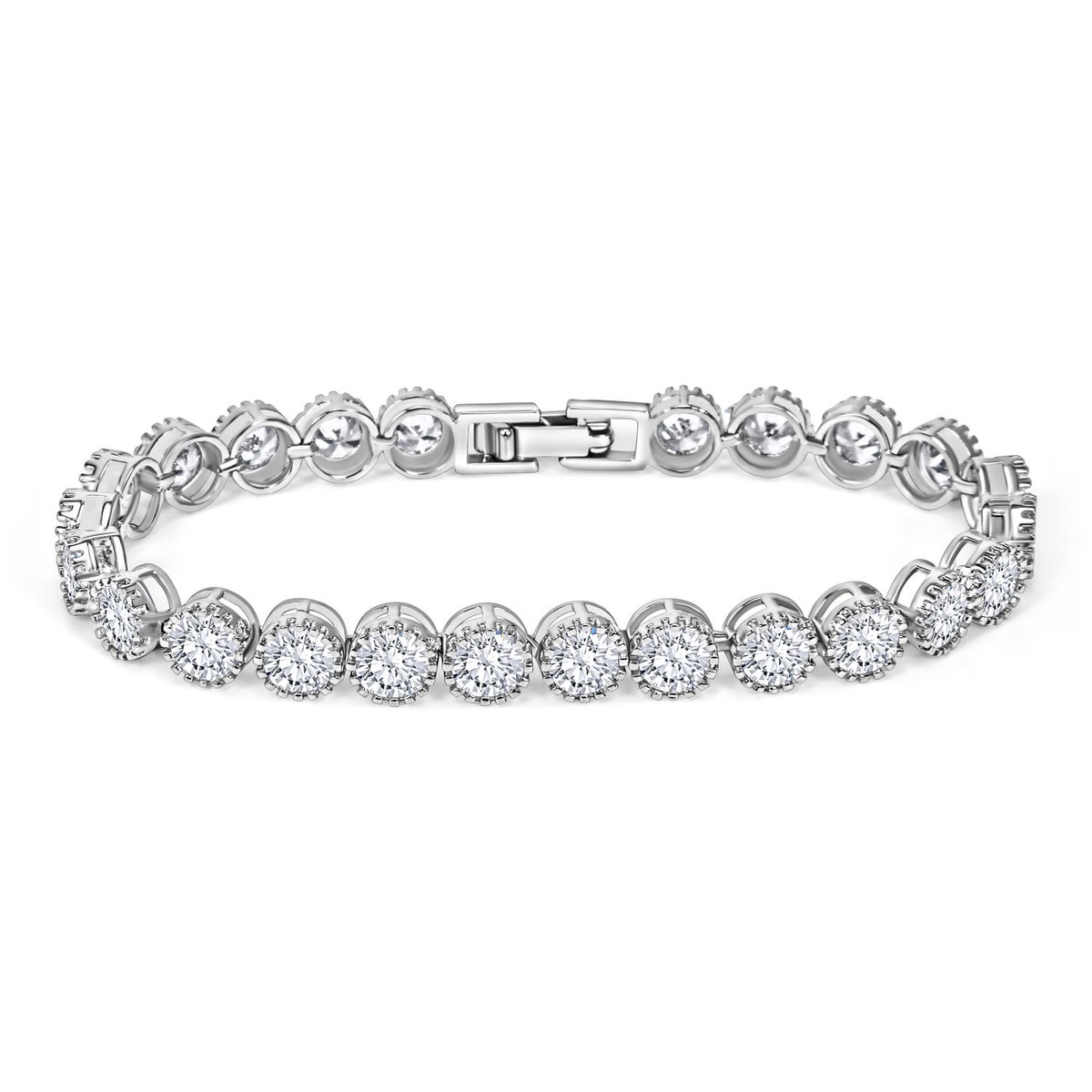 Juwelium Armband + Flowerbox Geschenkset | Luxe Ronde Tennisarmband met Zirkonia | Perfect Cadeau voor Vrouw, Vriendin, Moeder, Dochter
