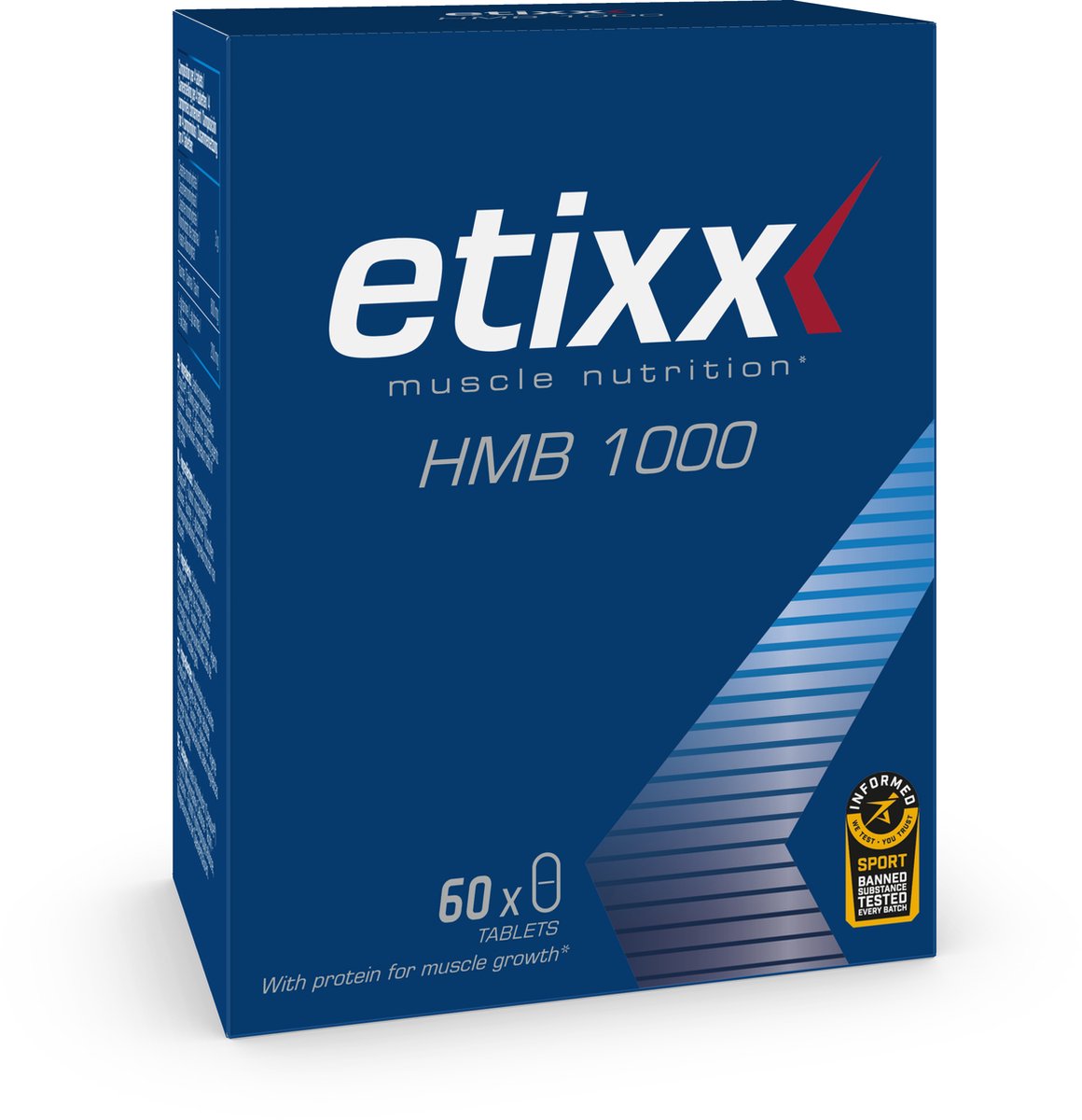 Goedkoopste Etixx HMB 1000 - Muscle Nutrition - Supplementen - 60 tabletten - Ondersteuning van spiermassa tijdens rust - Bevat weiproteïneconcentraat - 2 tabletten in de ochtend - 2 tabletten in de avond