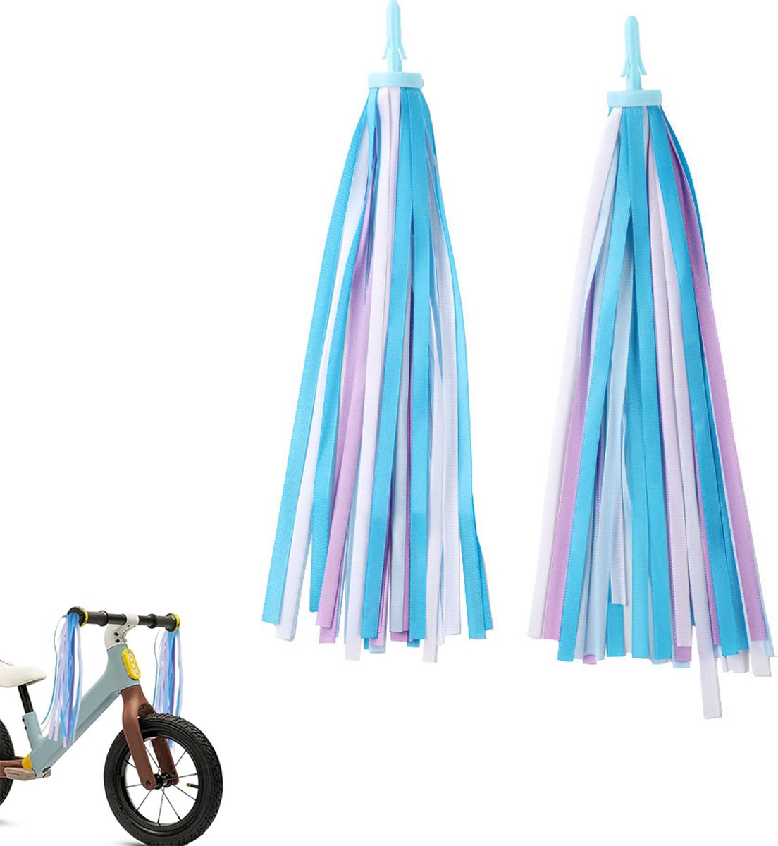 Stuurslingers - Handvat Streamers - Fiets Versiering - Stuurversiering Fiets -Kinderfiets Versiering - Handvat Streamers Voor Meisjes - Prinsessen Franjes - Stuurversiering Slingers - Voor Meisjes En Jongens - 2 Stuks - 26 Cm