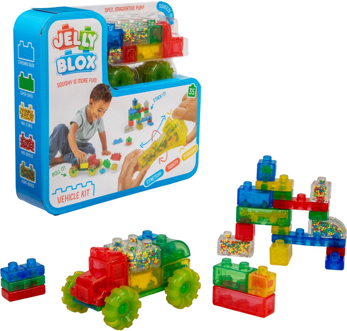 EHJRE Rainbow Building Blocks 30 stuks acryl bouwstenen voor kinderen, glad stapelspel, stapelkubusset, speelgoed voor de kleuterschool