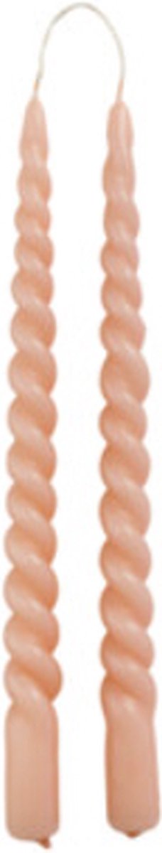 Rustik Lys -  Swirl - Swirl kaarsen - Blossom - Gedraaide kaarsen - 2.1 x 29 cm - set van 2 stuks