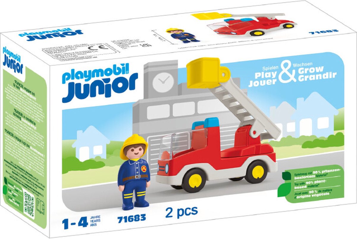 PLAYMOBIL Junior Brandweerwagen met ladder  71683