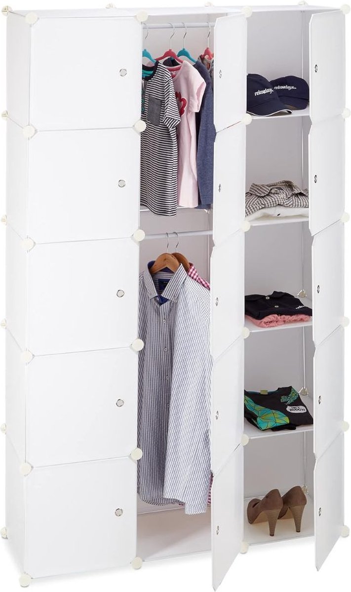 MKSS® Dressing Kasten - Kledingkast - Kledingkasten Slaapkamer - Organizer - Wit