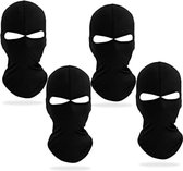2-Hole Balaclava Volledige Gezichts Ski Masker - Unisex Zwart Lycra, Lichtgewicht En Ademend Hoofdbedekking, Helm Liner Voor Motorrijden, Fietsen, Skiën En Jagen