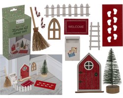 Out of the Blue Christmas X-mas Elf Door Set
