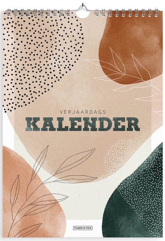 Fabrikten Verjaardagskalender - Zen - Donker Groen/Terra - A4