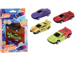 Kleur Veranderende Die-cast Raceauto, 3st.