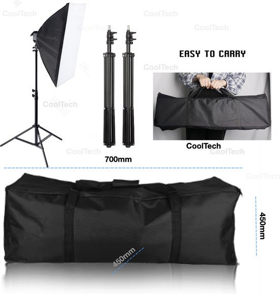 Foto: Draagtas voor statief en studiolamp zwart padded light stand tripod carry draagtas case statief tas studiolamp tas in outdoor uitje fotografie fairco
