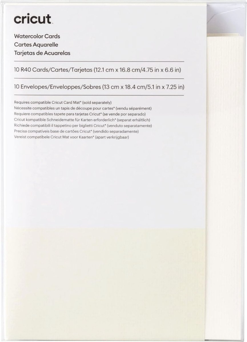 Aquarel Kaarten 12,1 cm x 16,8 cm - 10-Pack voor Gebruik met Markers - Off-White