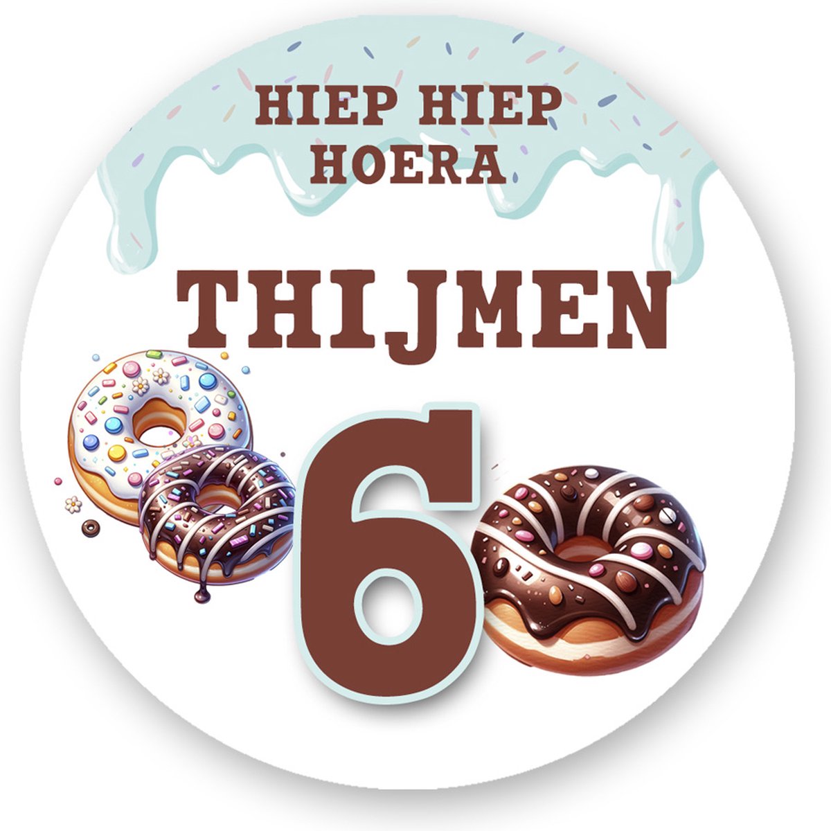 Traktatiestickers - Donuts* - Gepersonaliseerd - Sluitstickers - Kinderfeest Traktatie - Uitdelen - Uitdeeltraktatie - Traktatiestickers Met Naam en Leeftijd - Pimp Studio